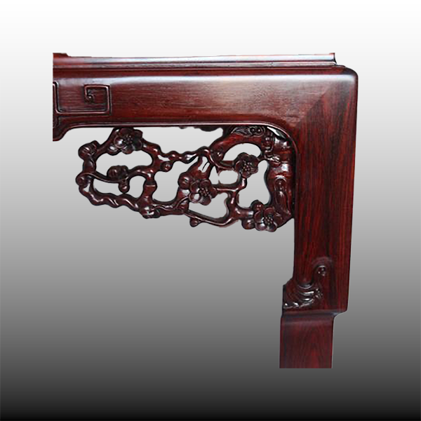 Square Dining Table with Plum Blossom Design