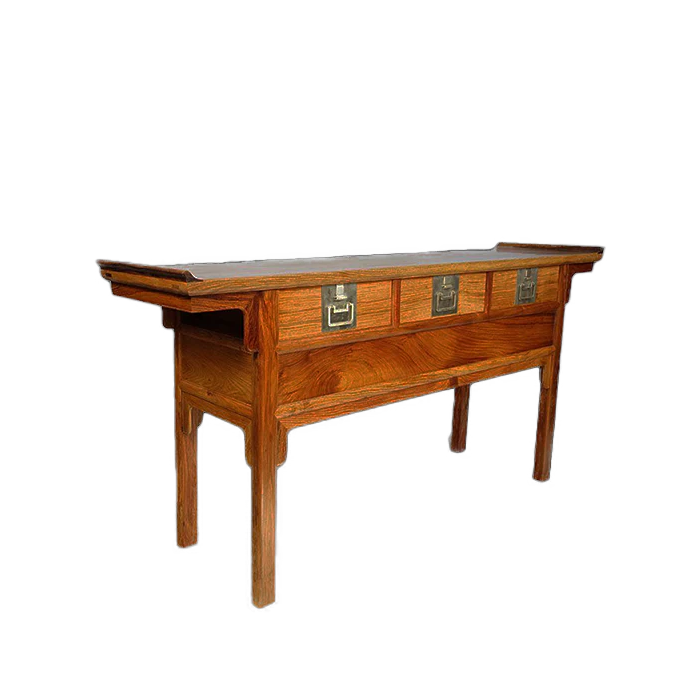 Three-Drawer Hidden Compartment Console Table
