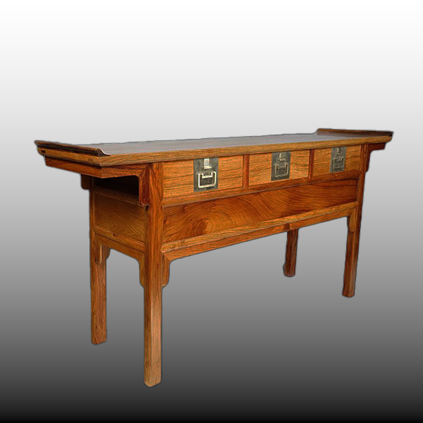 Three-Drawer Hidden Compartment Console Table