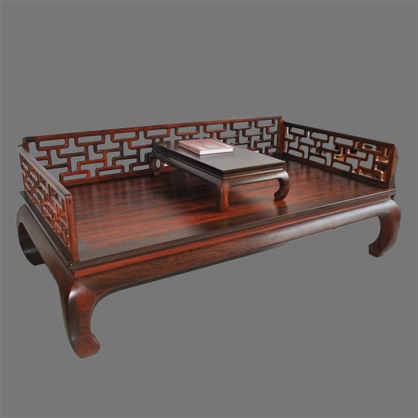 Ming-Style Luohan Daybed with L-Shaped Railings