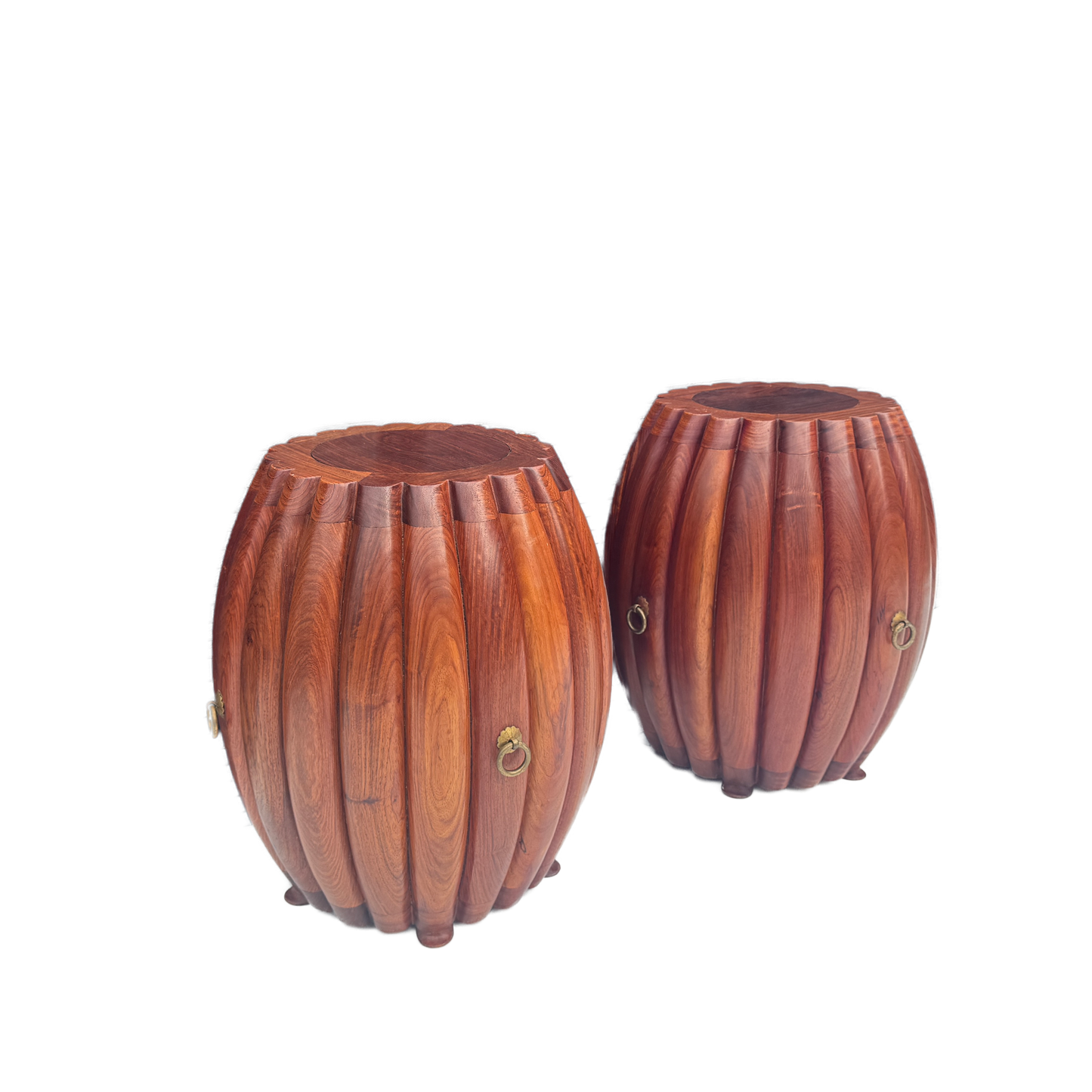 Melon-ribbed Drum Stool