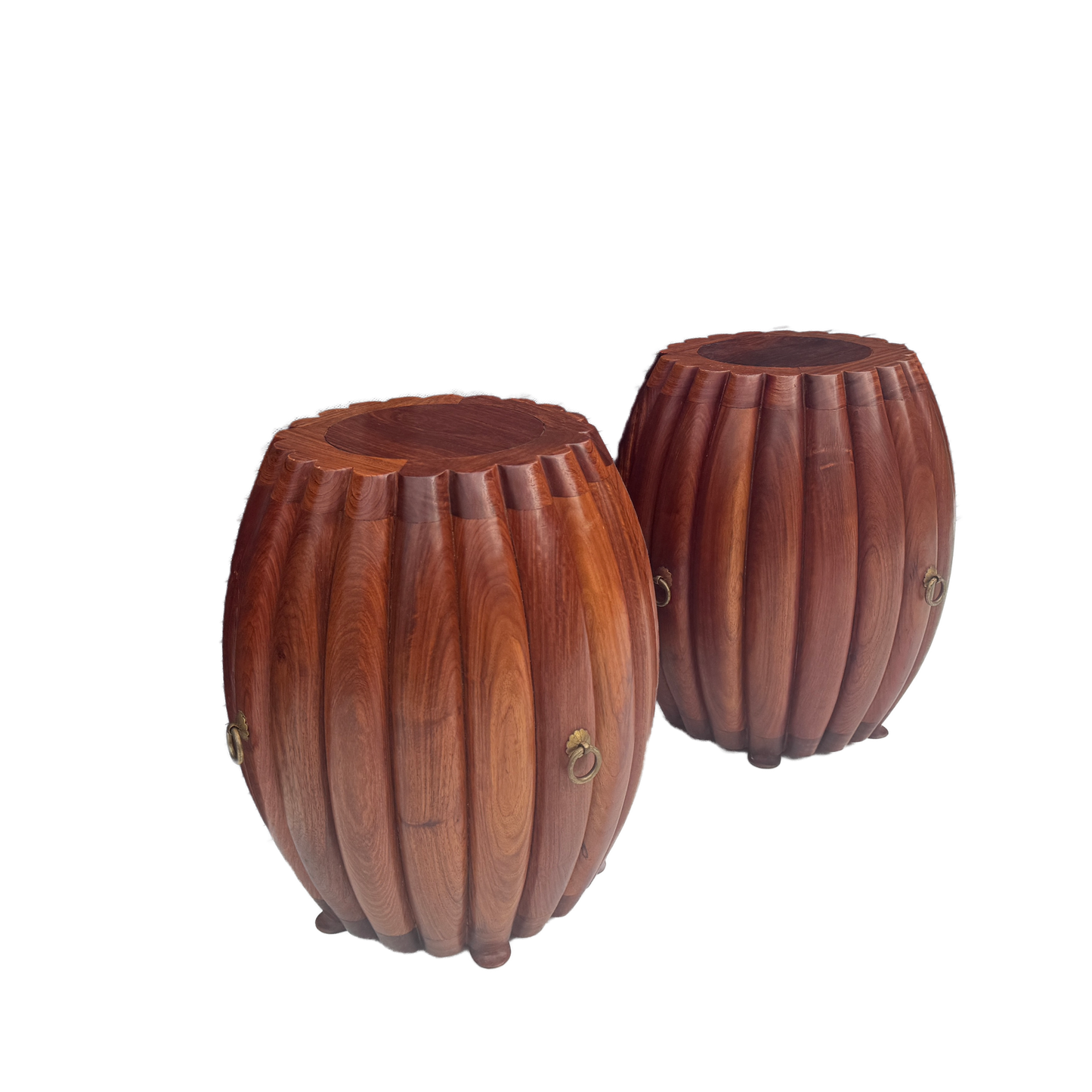 Melon-ribbed Drum Stool