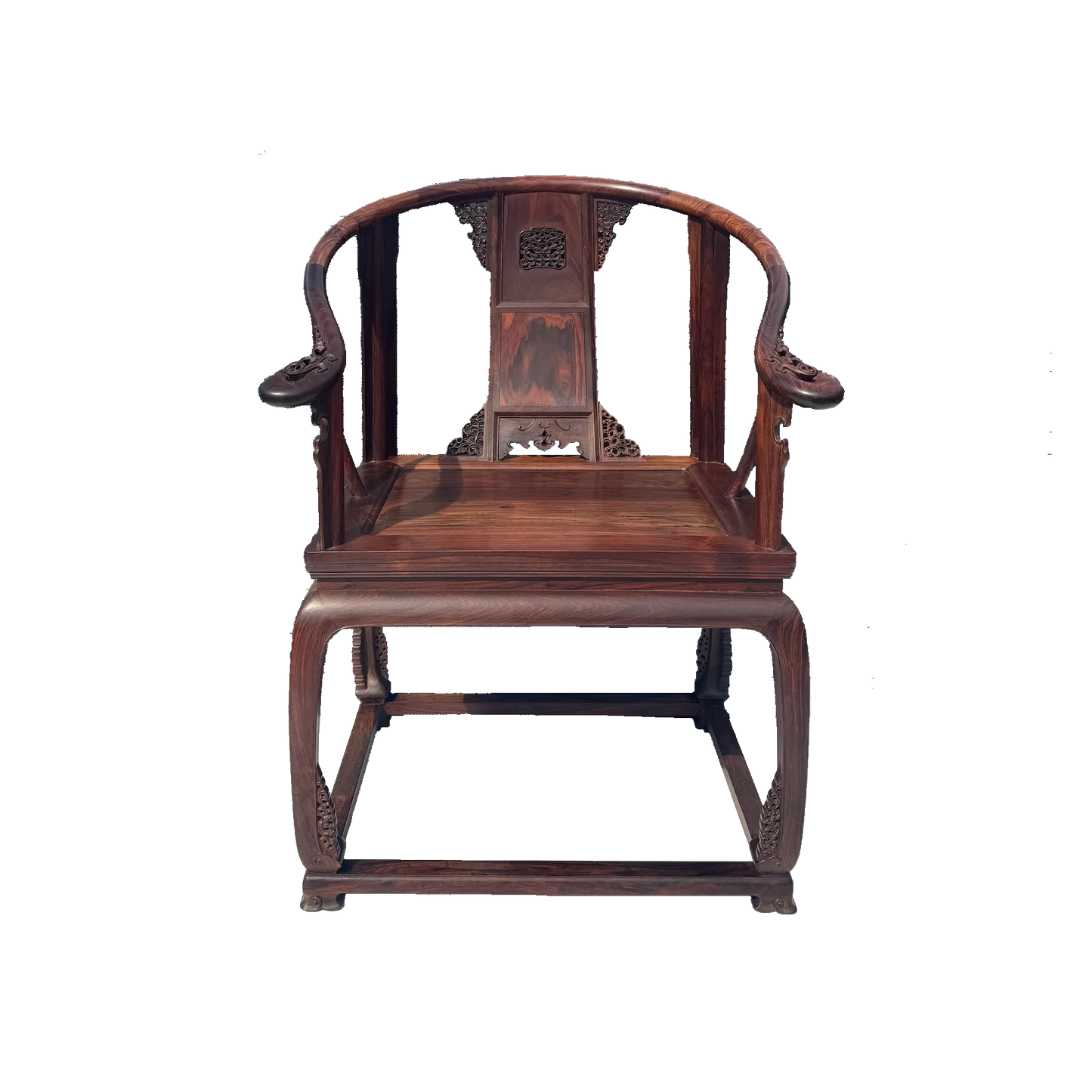 Imperial Palace Chair – Chinese Rosewood Furniture | Vintage Ming Dynasty | Hand-Carved Asian Armchair