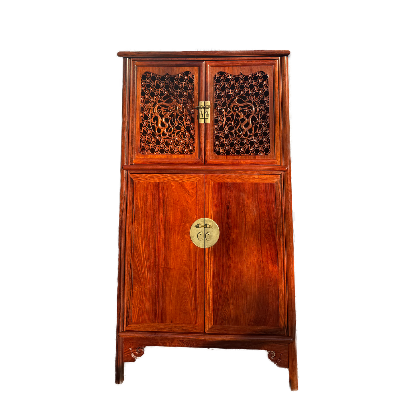 Plum Blossom & Dragon Carved Cabinet