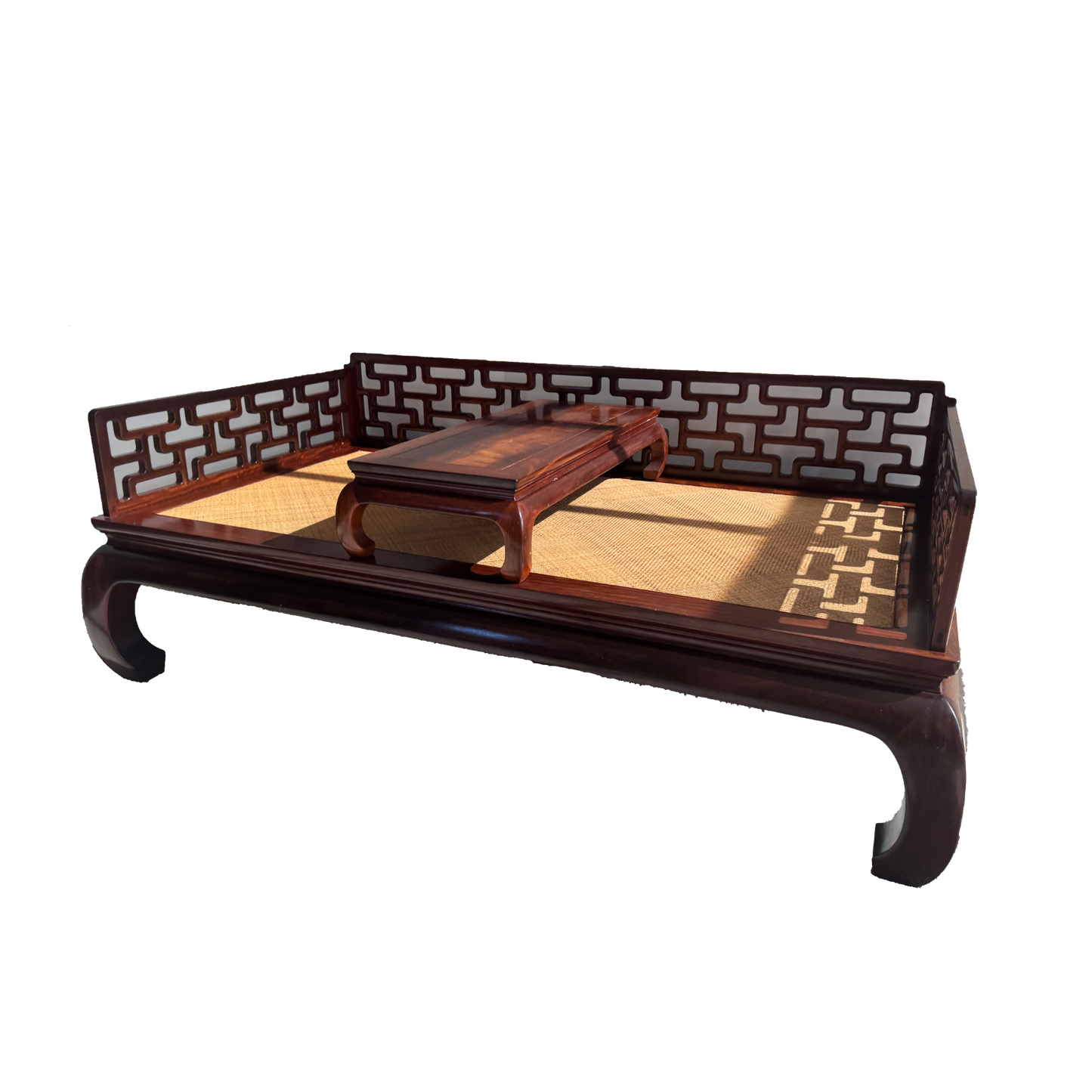 Ming-Style Luohan Daybed with L-Shaped Railings