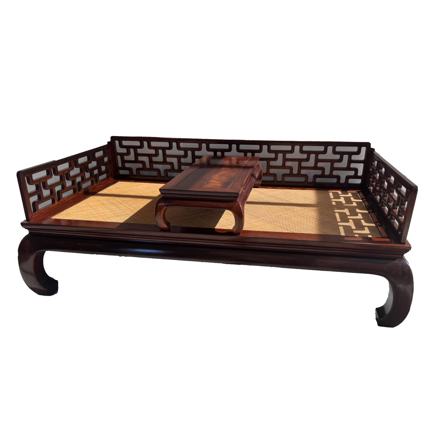 Ming-Style Luohan Daybed with L-Shaped Railings