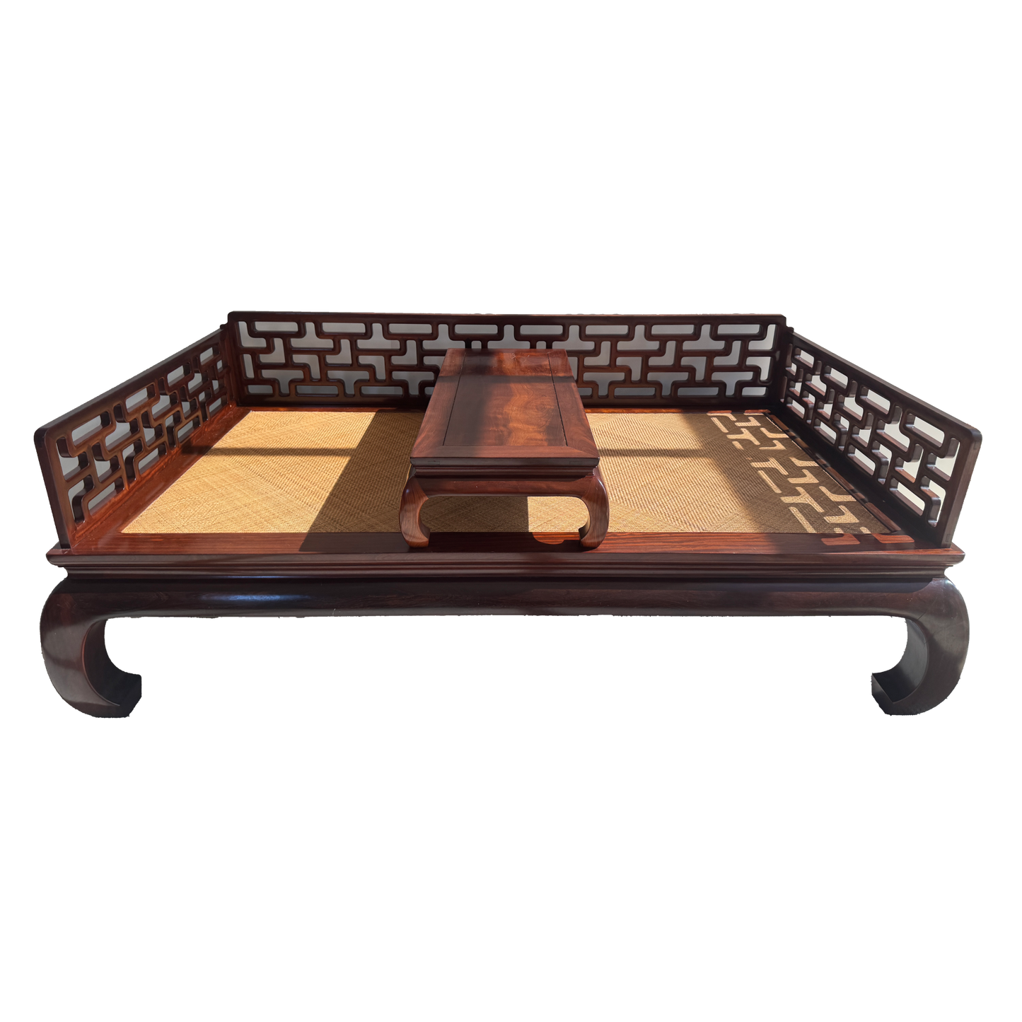 Ming-Style Luohan Daybed with L-Shaped Railings