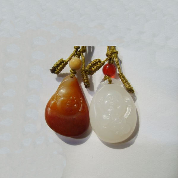 Hand-Carved Jade Figurine - Dual Tone Sculpture