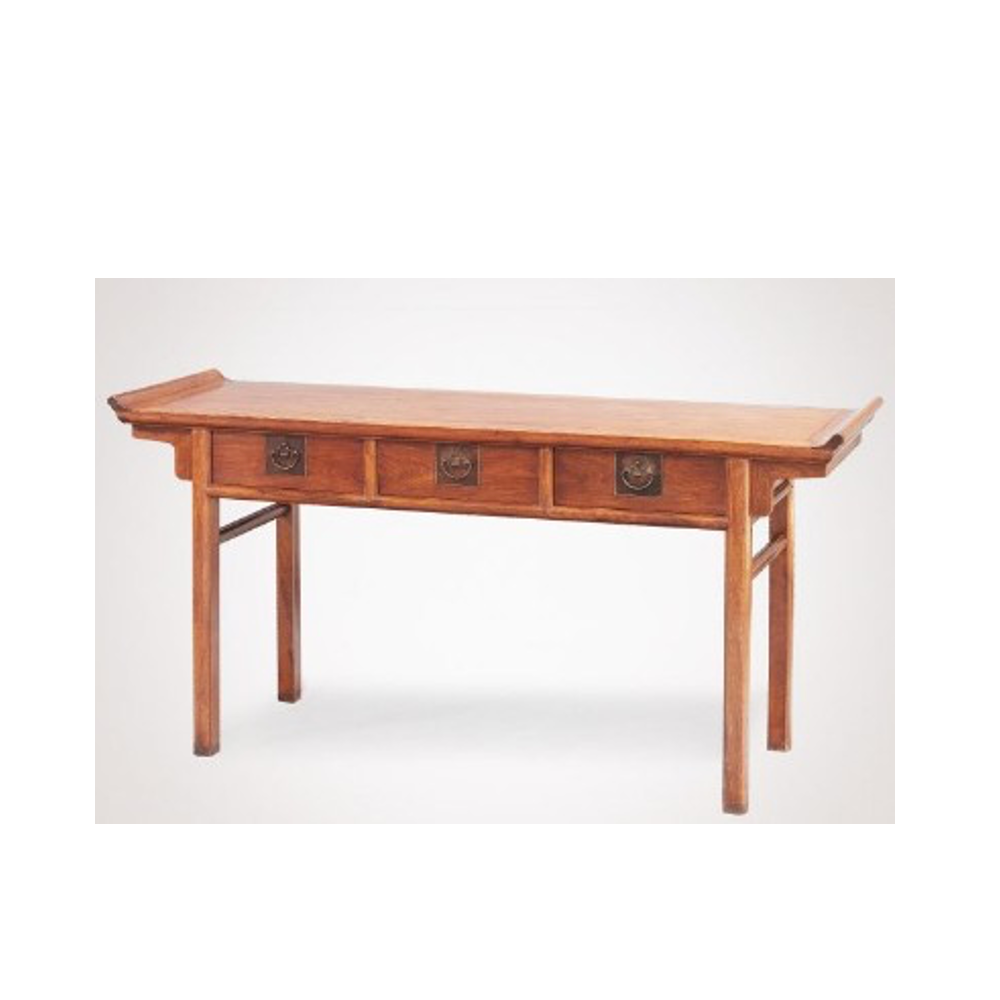 Three-Drawer Upturned-End Scholar’s Desk