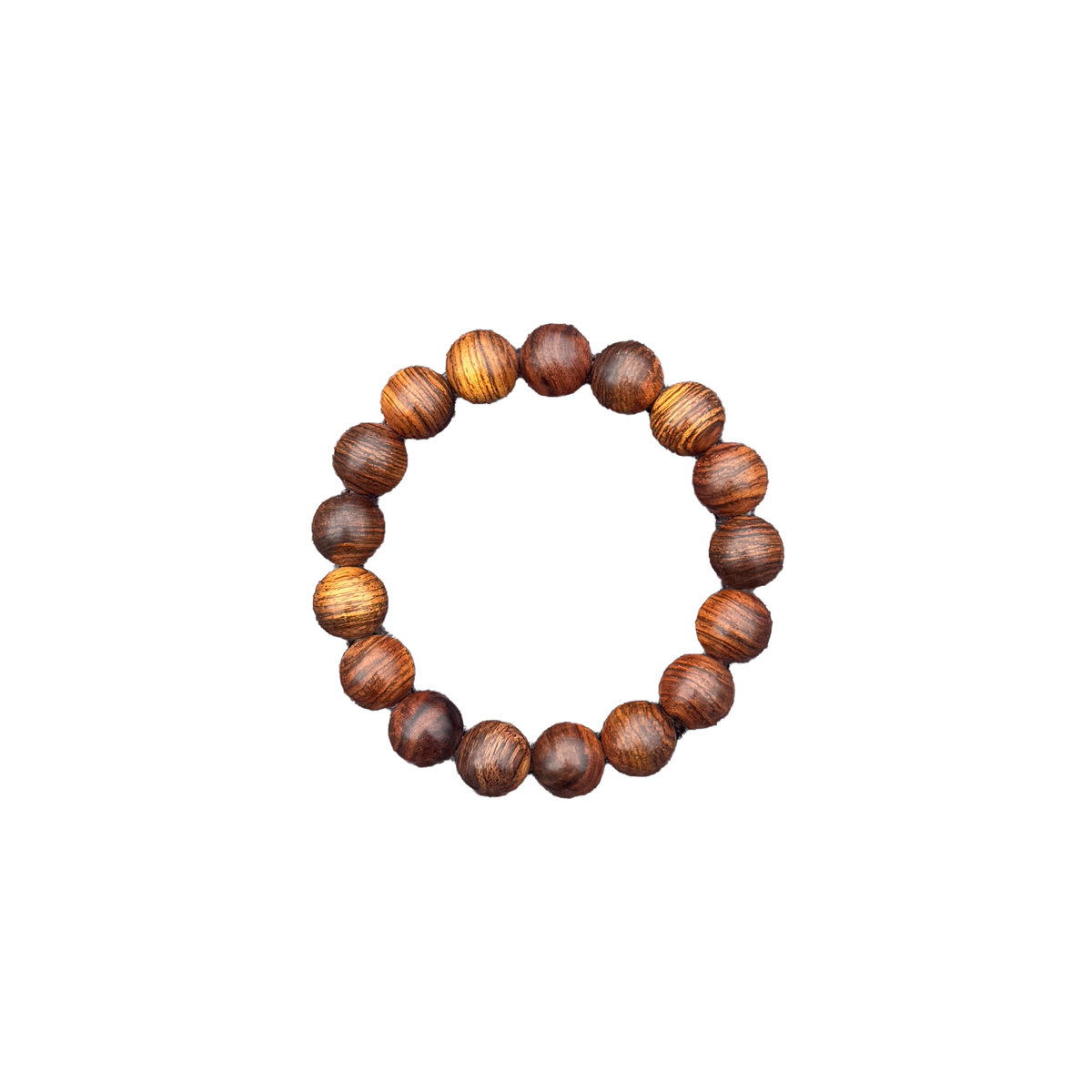 Huanghuali (17 Beads, 12mm) | Beaded Bracelet | Huanghuali Wood | Brown Wooden Bracelet