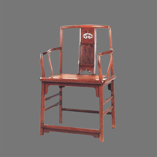 Southern Official’s Hat Chair with Burl Wood Backrest