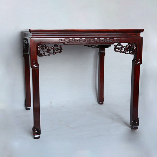 Square Dining Table with Plum Blossom Design
