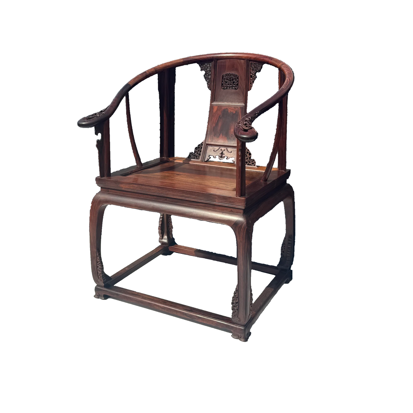 Imperial Palace Chair – Chinese Rosewood Furniture | Vintage Ming Dynasty | Hand-Carved Asian Armchair