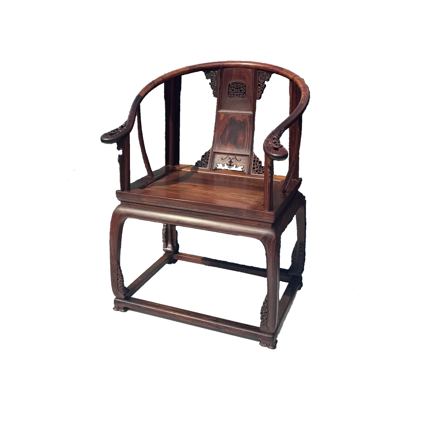 Imperial Palace Chair – Chinese Rosewood Furniture | Vintage Ming Dynasty | Hand-Carved Asian Armchair