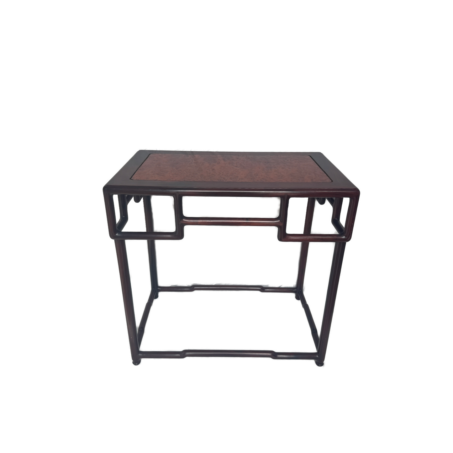 Suzuo Low Display Stand with Burlwood Top