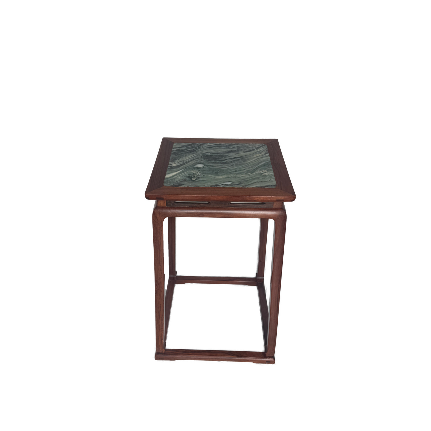 Tall Waisted Flower Stand with Stone Top