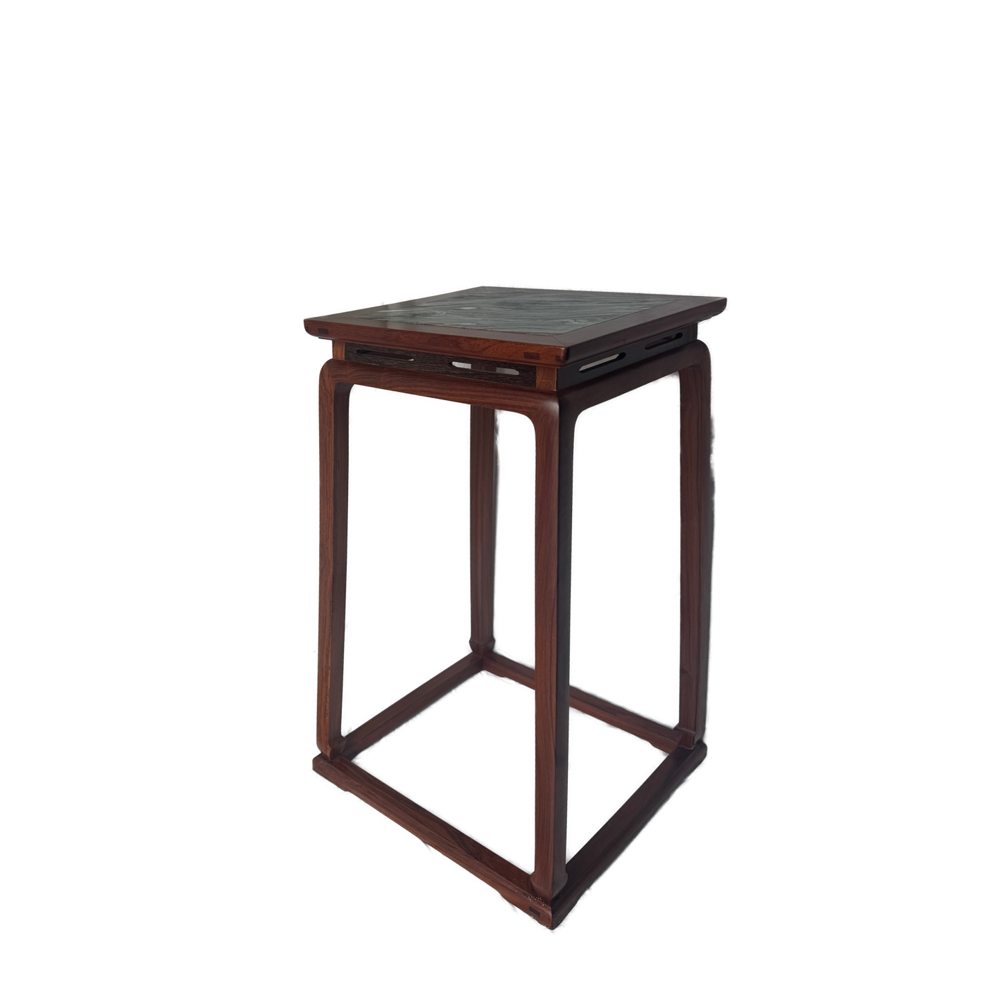 Tall Waisted Flower Stand with Stone Top