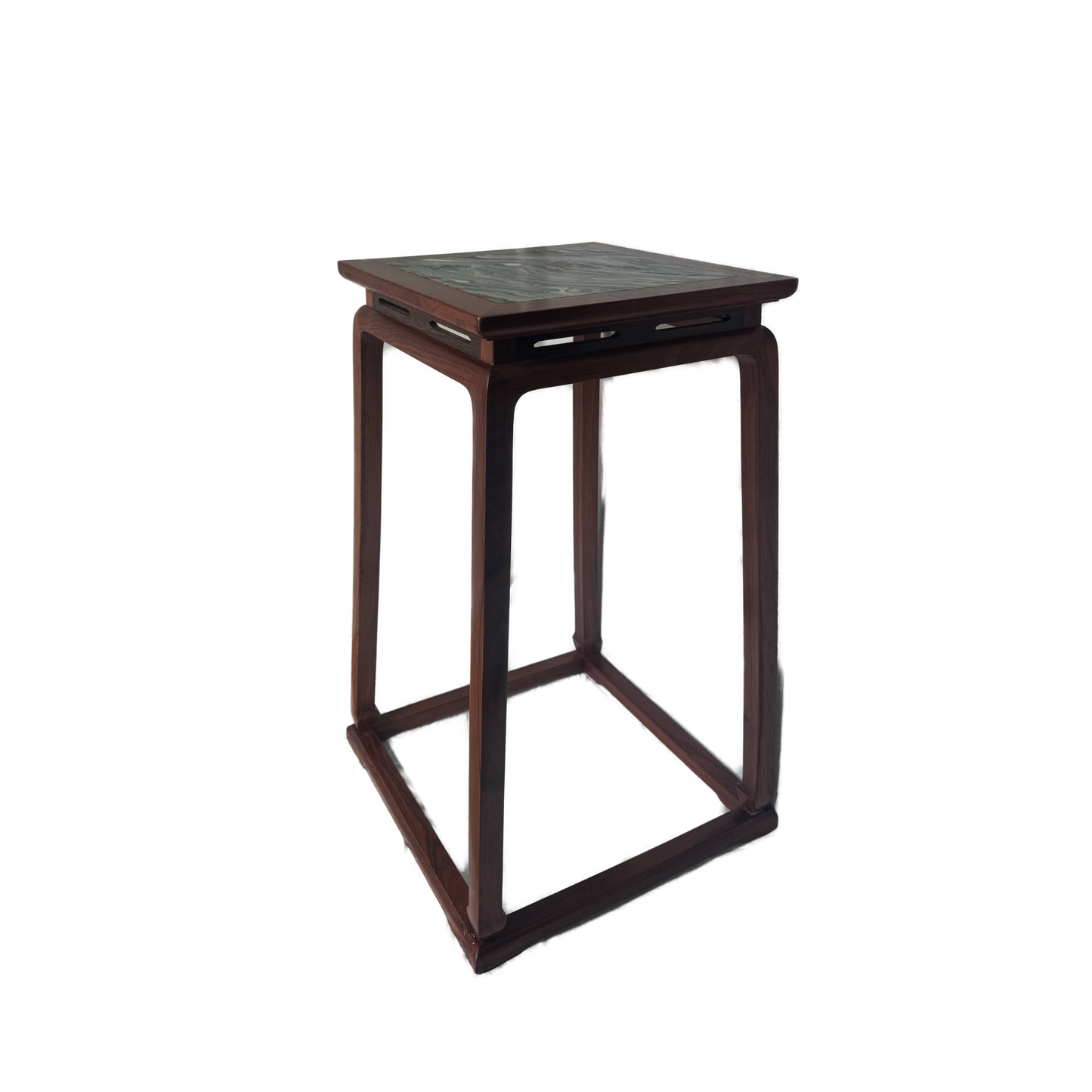 Tall Waisted Flower Stand with Stone Top