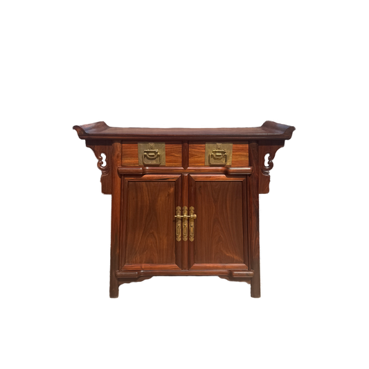 Two-Section Upturned-End Console Table