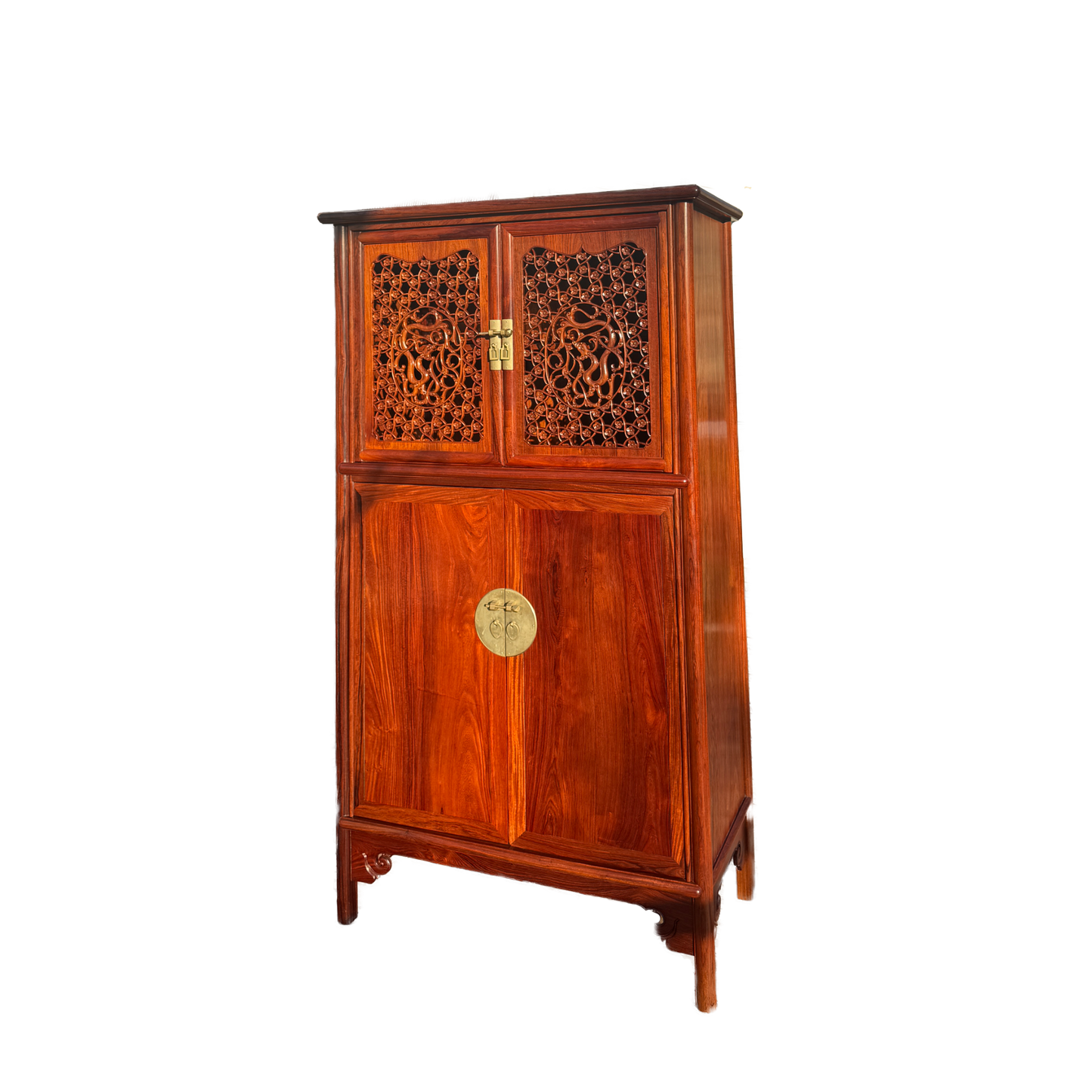 Plum Blossom & Dragon Carved Cabinet