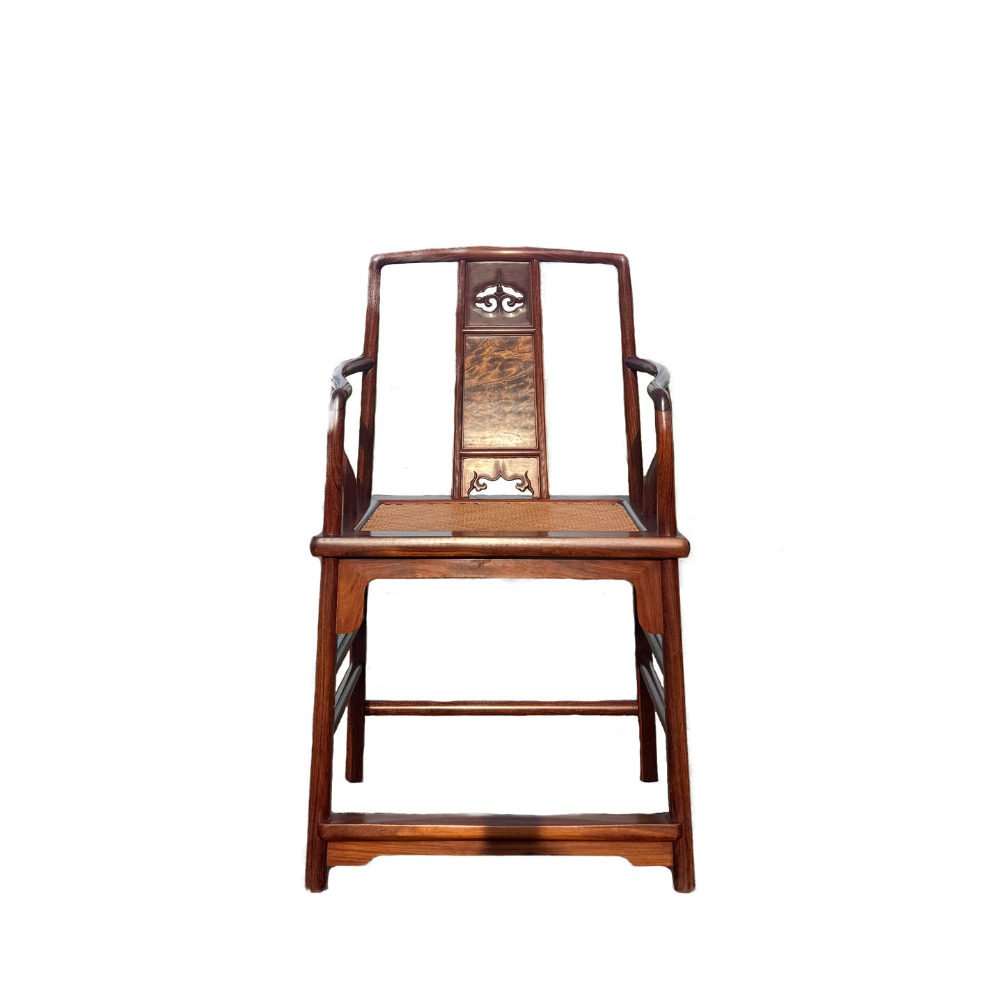 Southern Official’s Hat Chair with Burl Wood Backrest