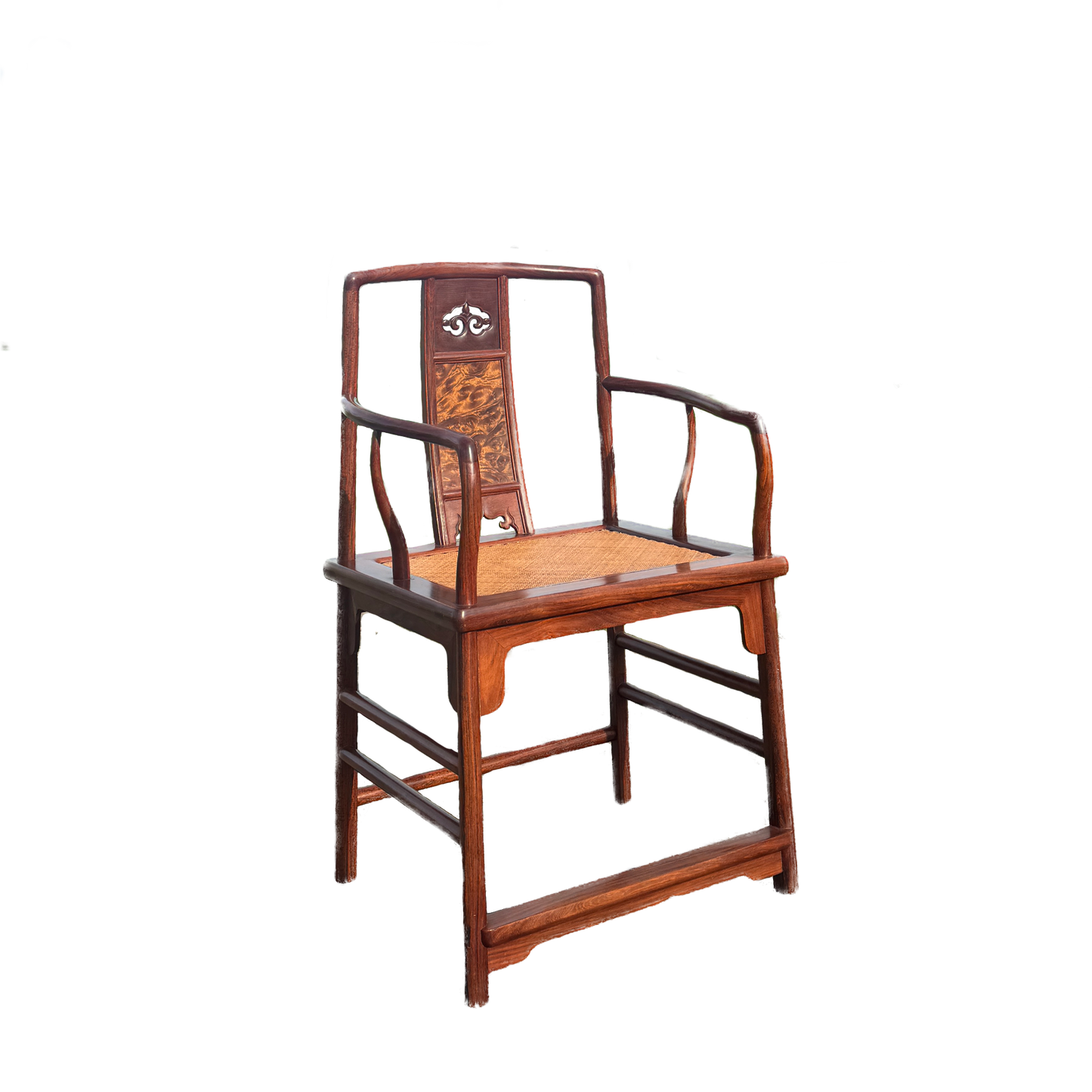 Southern Official’s Hat Chair with Burl Wood Backrest