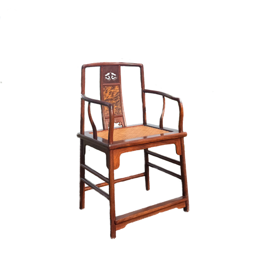 Southern Official’s Hat Chair with Burl Wood Backrest