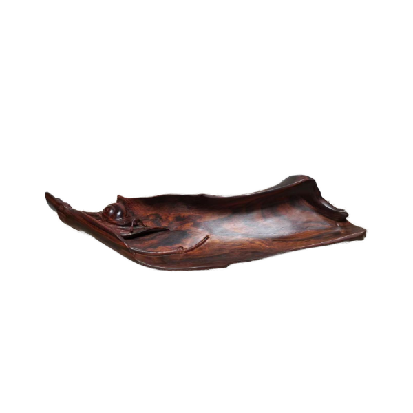 Snail Carving in Huanghuali Oil-Resin Wood