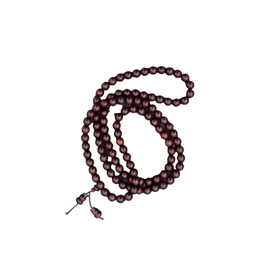 Rosewood (108 Beads, 8mm) | Beaded Bracelet | Rosewood | Brown Wooden Bracelet | Prayer Beads