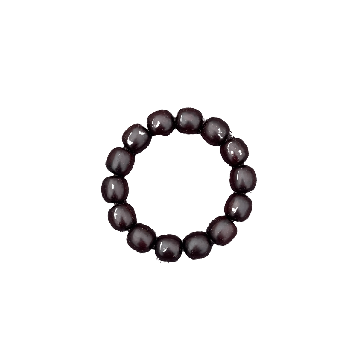 Rosewood (14 Beads, 15mm-Oval-shaped) | Beaded Bracelet | Rosewood | Brown Wooden Bracelet
